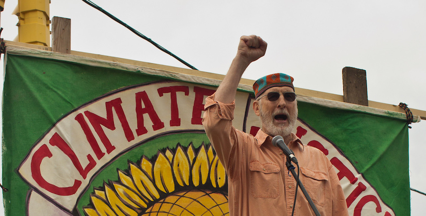 James Cromwell at climate justice rally. Image: Flickr/maisa_nyc