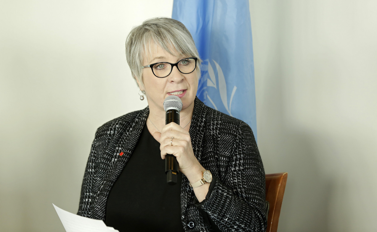Patty Hajdu, Minister for Employment, Workforce Development and Labour, Canadaaddresses the session "Women and the Future of Work." Photo: UN Women/flickr