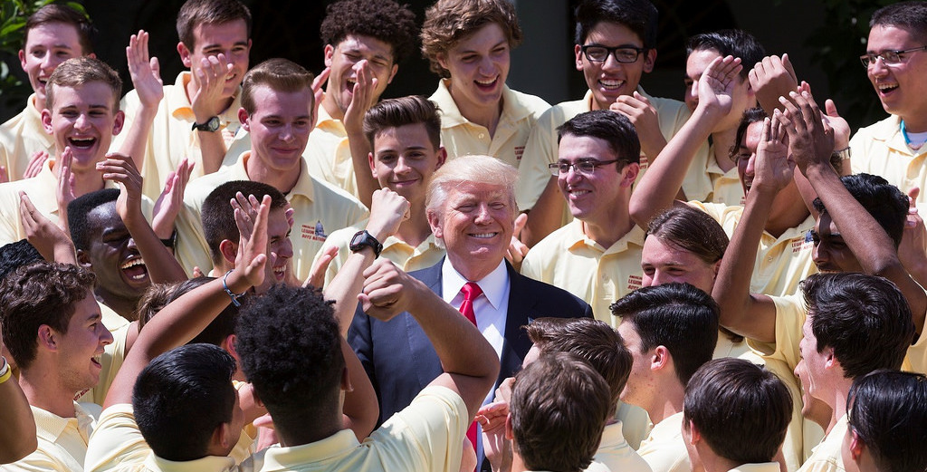 President Donald J. Trump and the American Legion Boys Nation. Image: Flickr/The White House