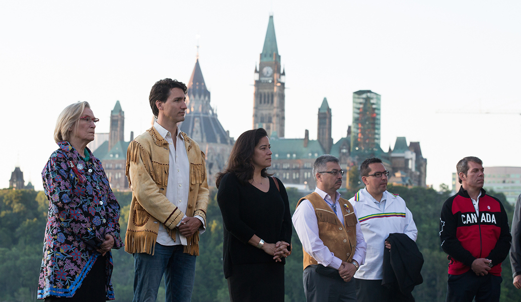 ﻿Prime Minister Trudeau attends National Aboriginal Day Sunrise Ceremony. Photo: Adam Scotti/PMO