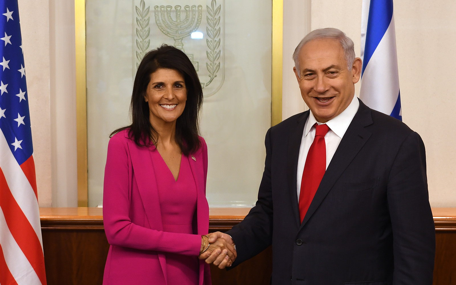 UN Ambassador Nikki Haley meets Israeli Prime Minister Benjamin Netanyahu at his office in Jerusalem, June 7, 2017. Photo: U.S. Embassy Tel Aviv/flickr