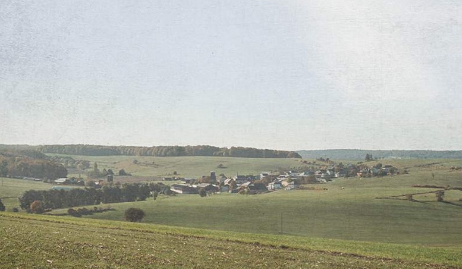 Film still showing landscape from "Gutland"