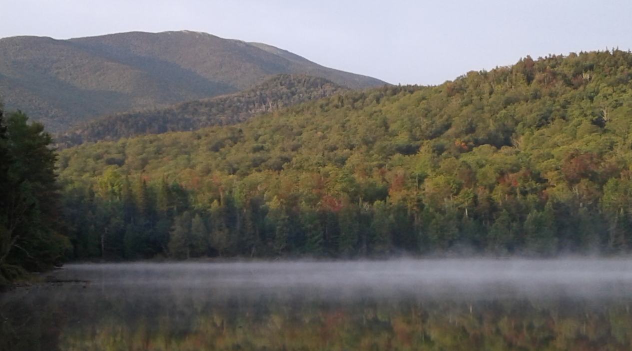 Morning mist Heart Lake, High Peaks region. Photo by Karl Nerenberg