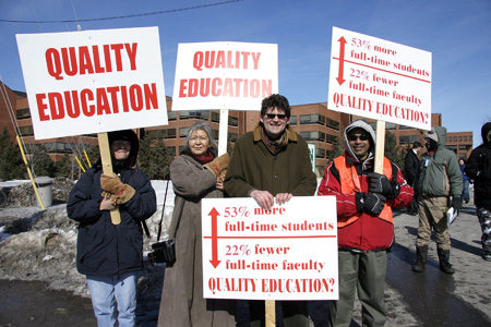 On the picket lines, image by David Starbuck