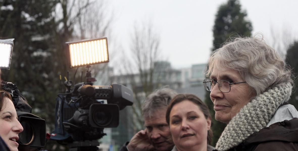 Jean Swanson during the 2017 Vancouver by-election. Photo: Tamara Herman/flickr