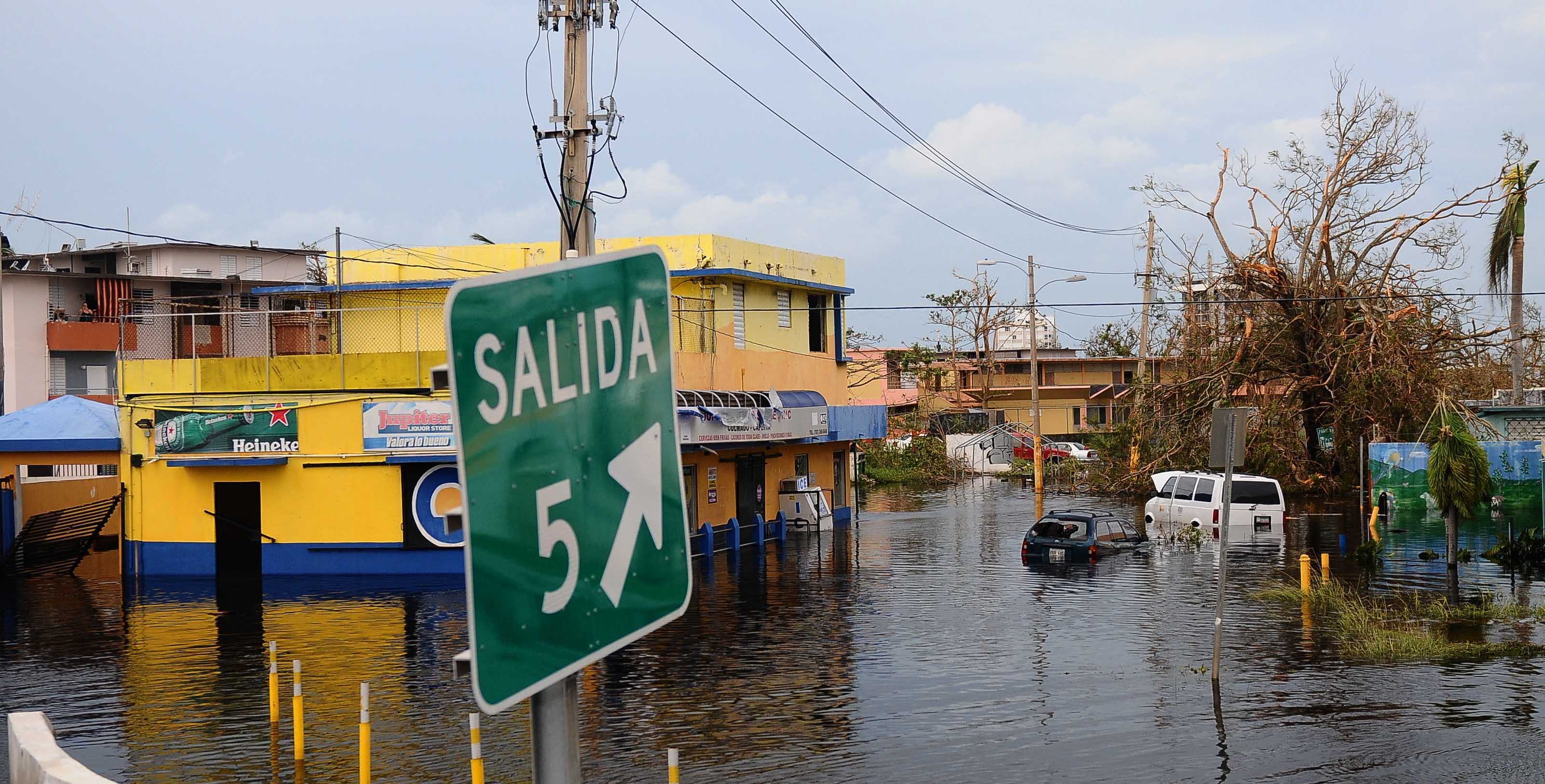 Flood waters remain high in Carolina, Puerto Rico after Hurricane Maria. Image: U.S. Department of Defense/Jose Diaz-Ramos