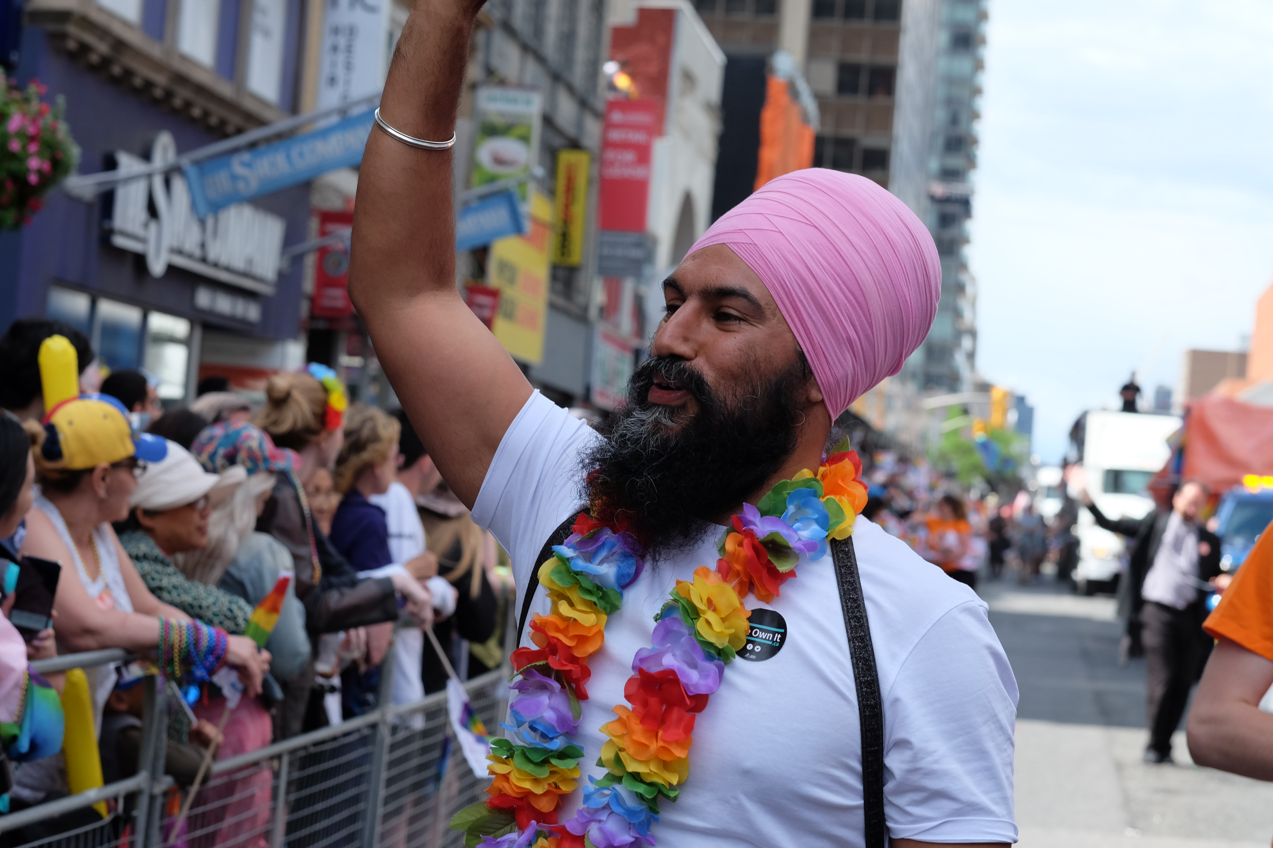 Jagmeet Singh at 2017 Pride Parade in Toronto. Photo: ideas_dept/flickr