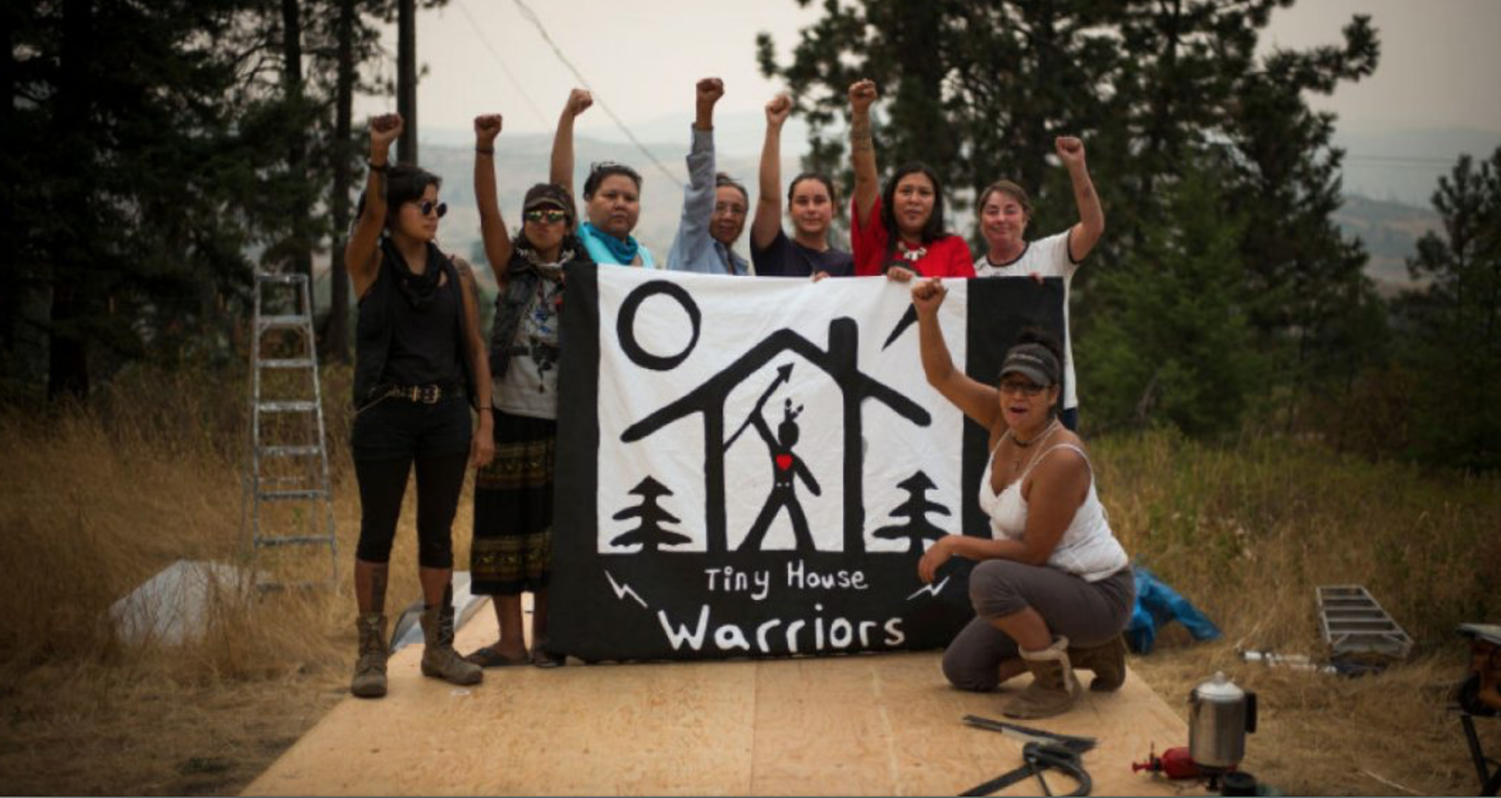 The Secwepemc Nation and their supporters are building tiny houses to assert their land rights in the face of Kinder Morgan’s Trans Mountain Pipeline