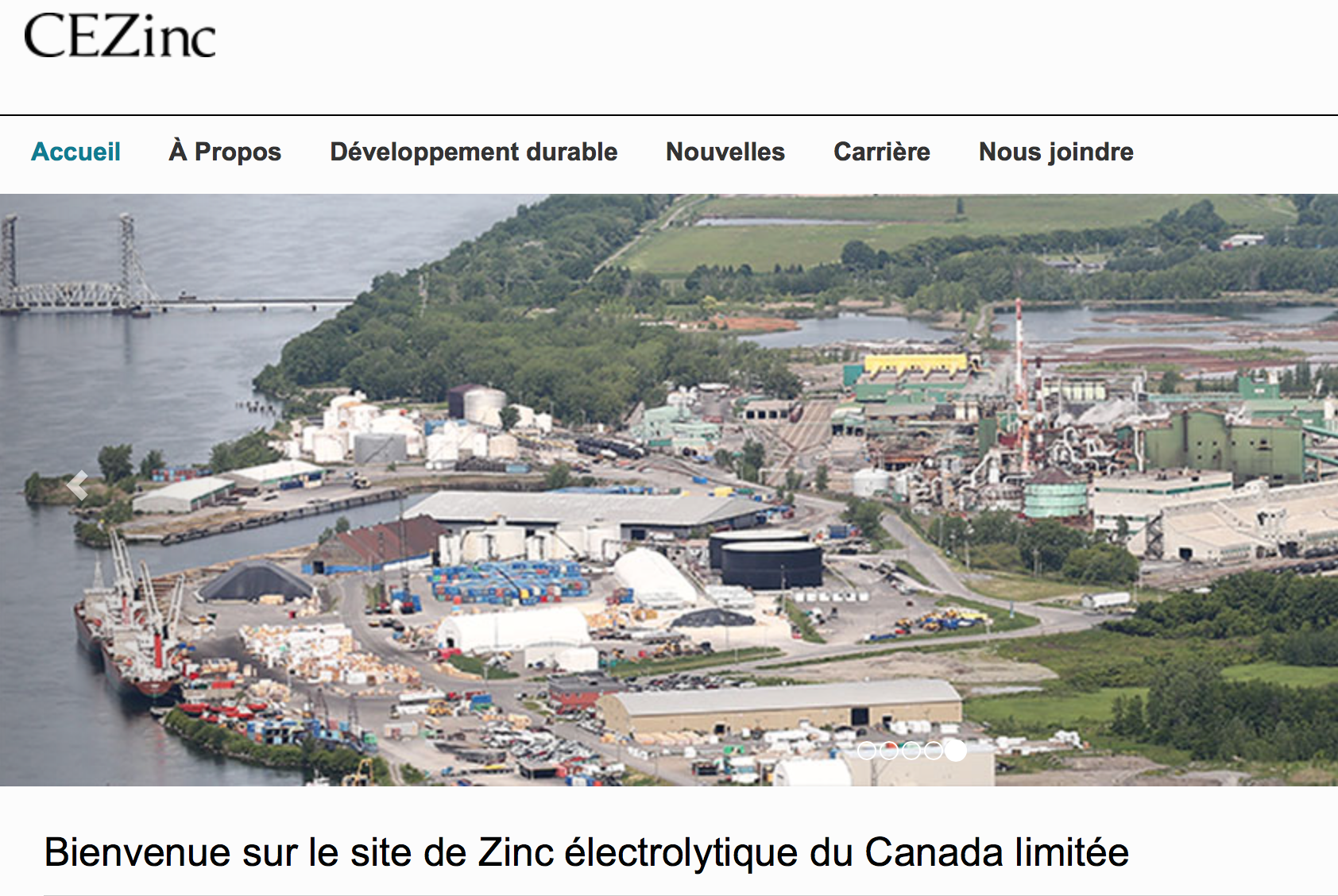 Photo: Screenshot CEZinc website