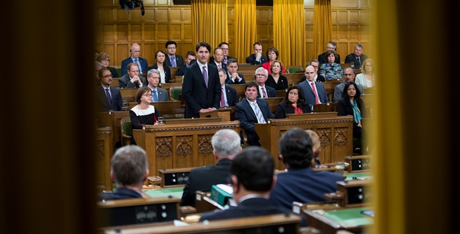 Prime Minister Justin Trudeau speaks in the House of Commons. Photo: Adam Scotti/PMO