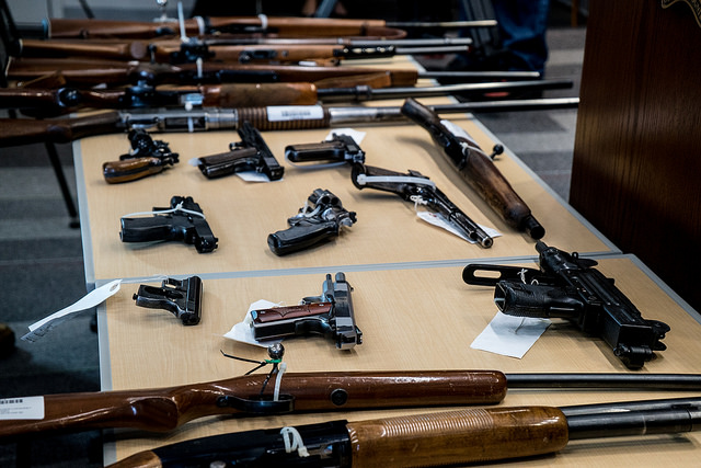 Some of the 1184 firearms handed in during a gun amnesty in B.C. in 2016. Photo: Province of British Columbia