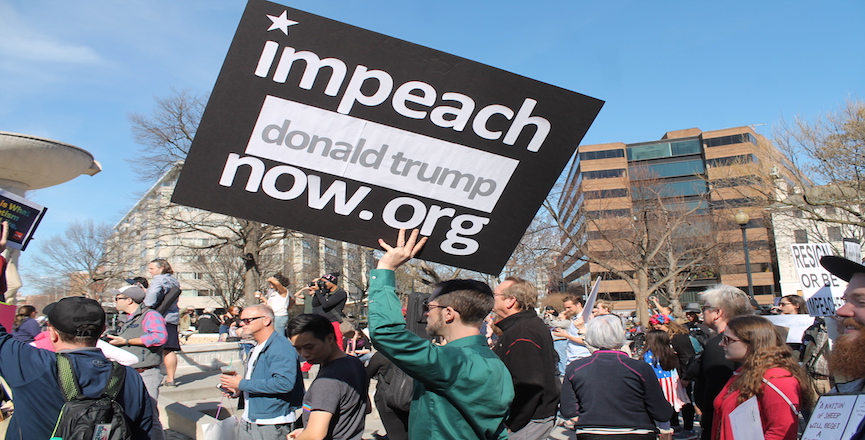 Impeach Trump protestor in Washington, D.C. Image: Elvert Barnes/flickr