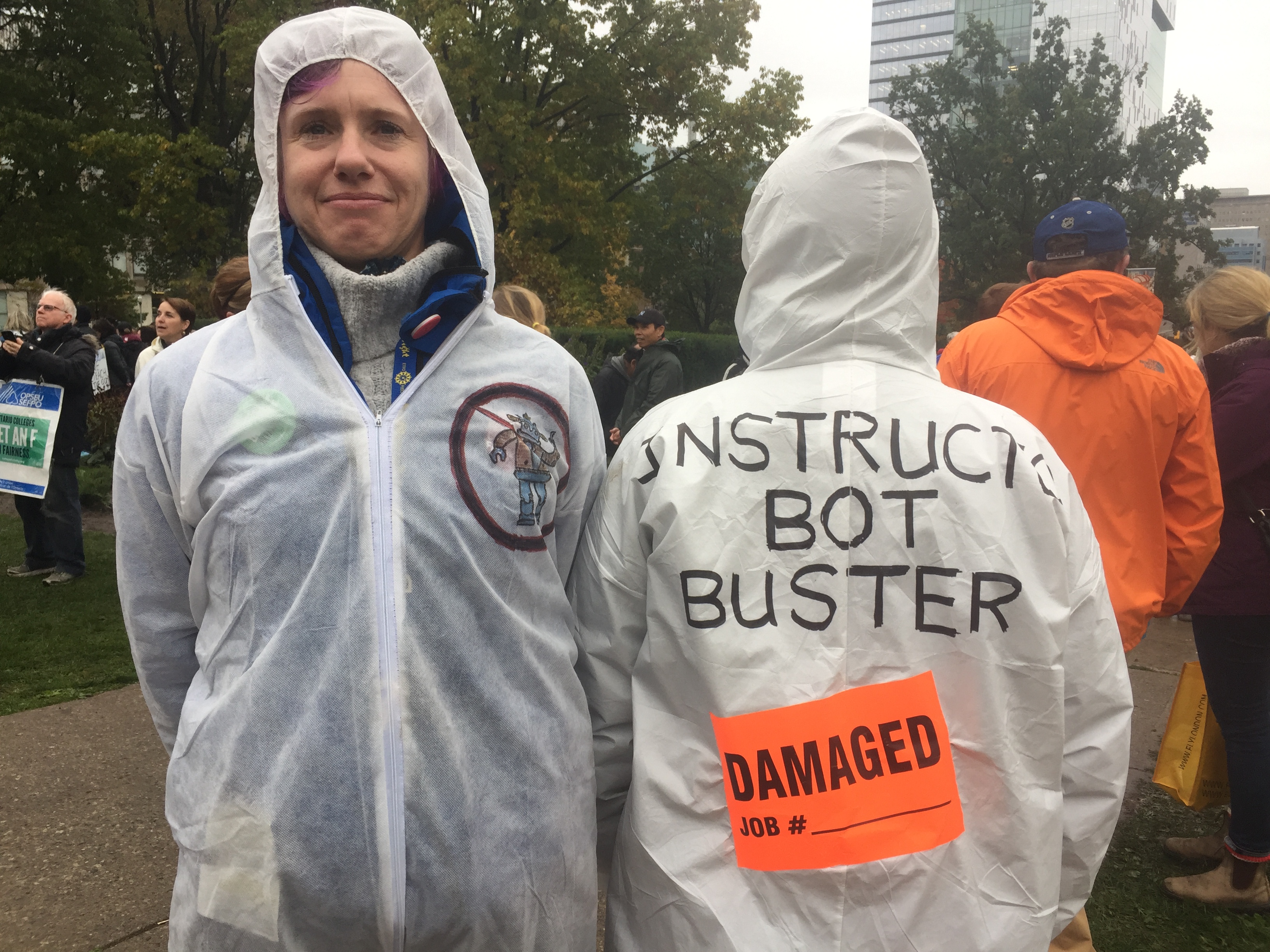 Instructobots at the OPSEU Rally on Nov 2.