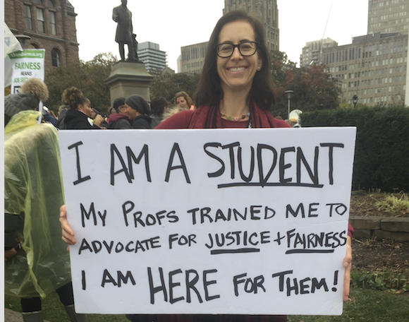 At the OSPEU rally at Queen's Park on Nov. 2