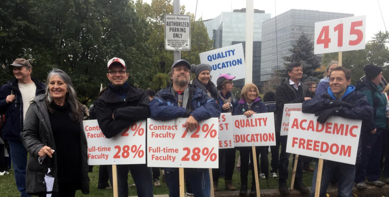 Ontario colleges and supporters gathered at Queen’s Park on November 2. Photo: OPSEU/Twitter