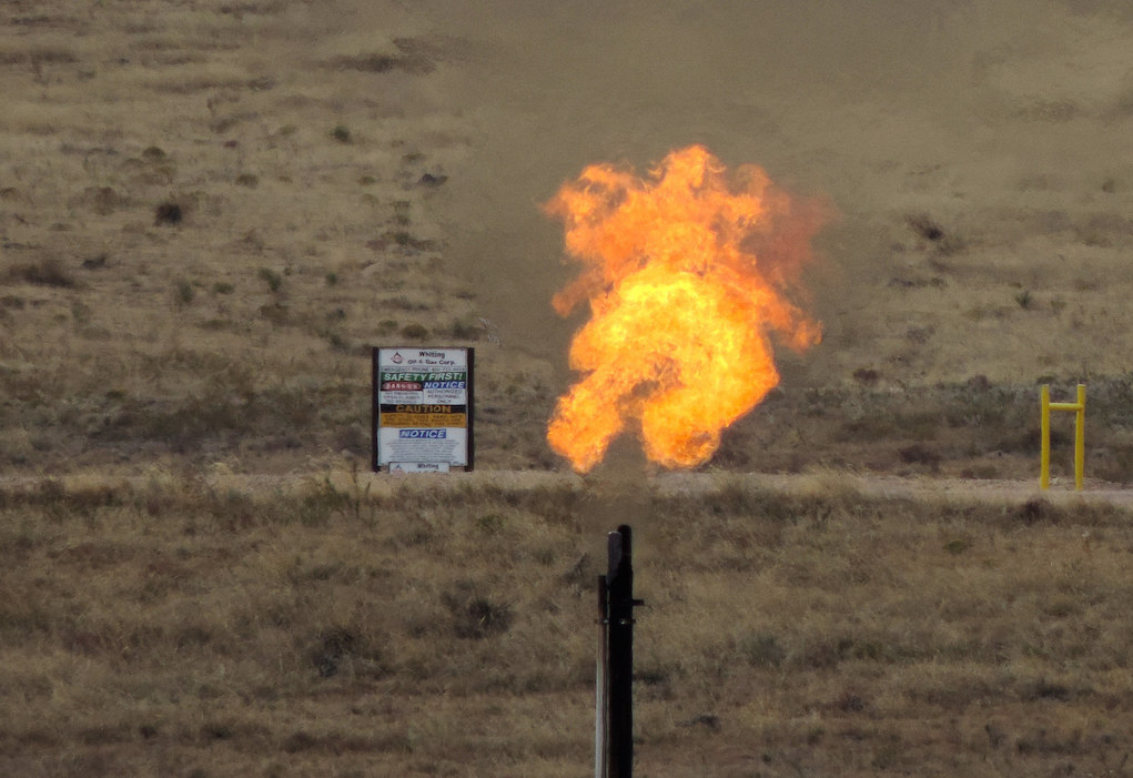 Methane flare in oil field. Photo: WildEarth Guardians/flickr