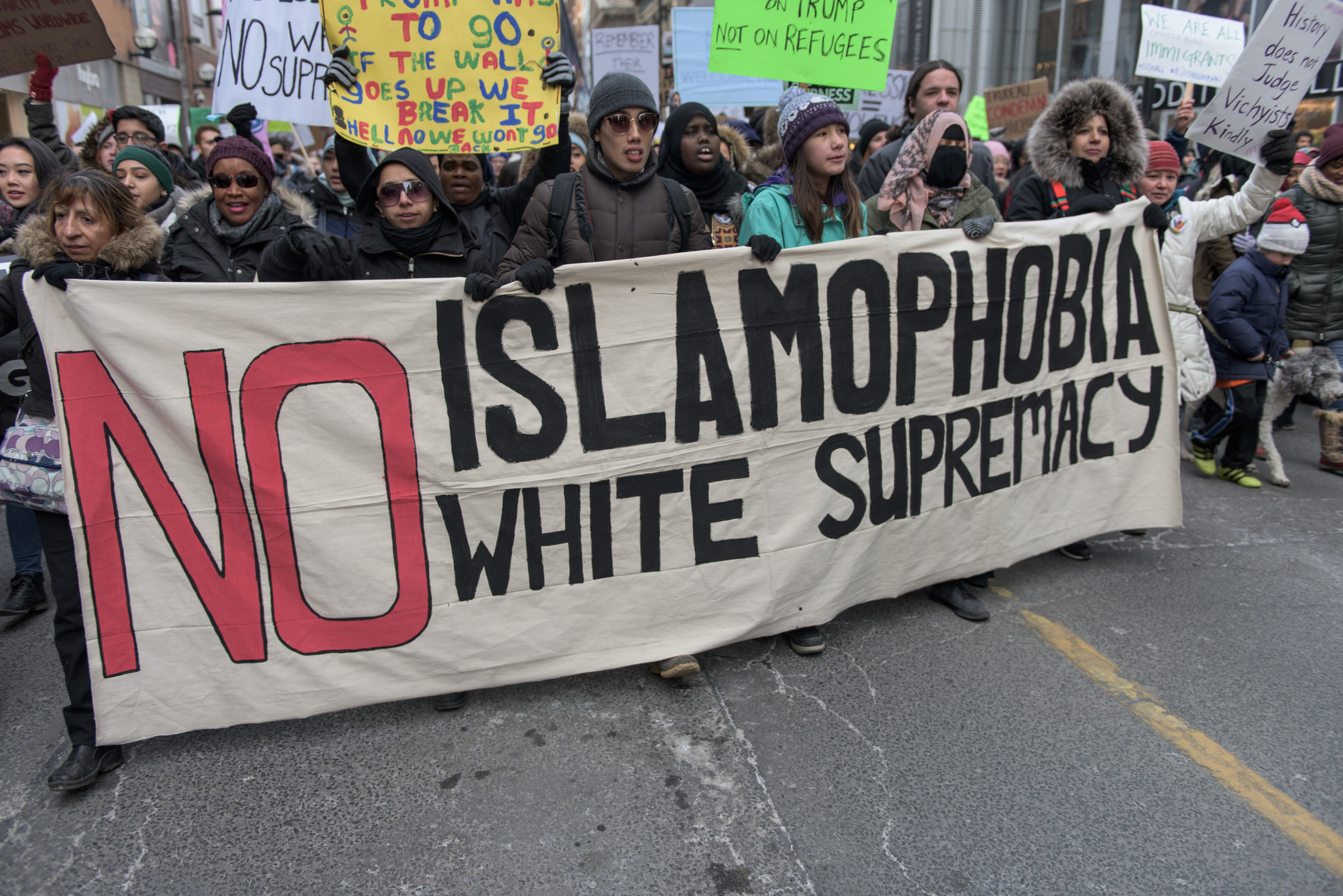 Protesters marching in Toronto against Islamophobia and Trump's ban on Muslims entering the U.S. Photo: J_P_D/flickr