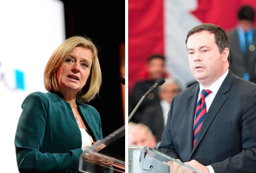 Rachel Notley and Jason Kenney. Photo: Premier of Alberta/flickr and michael_swan/flickr