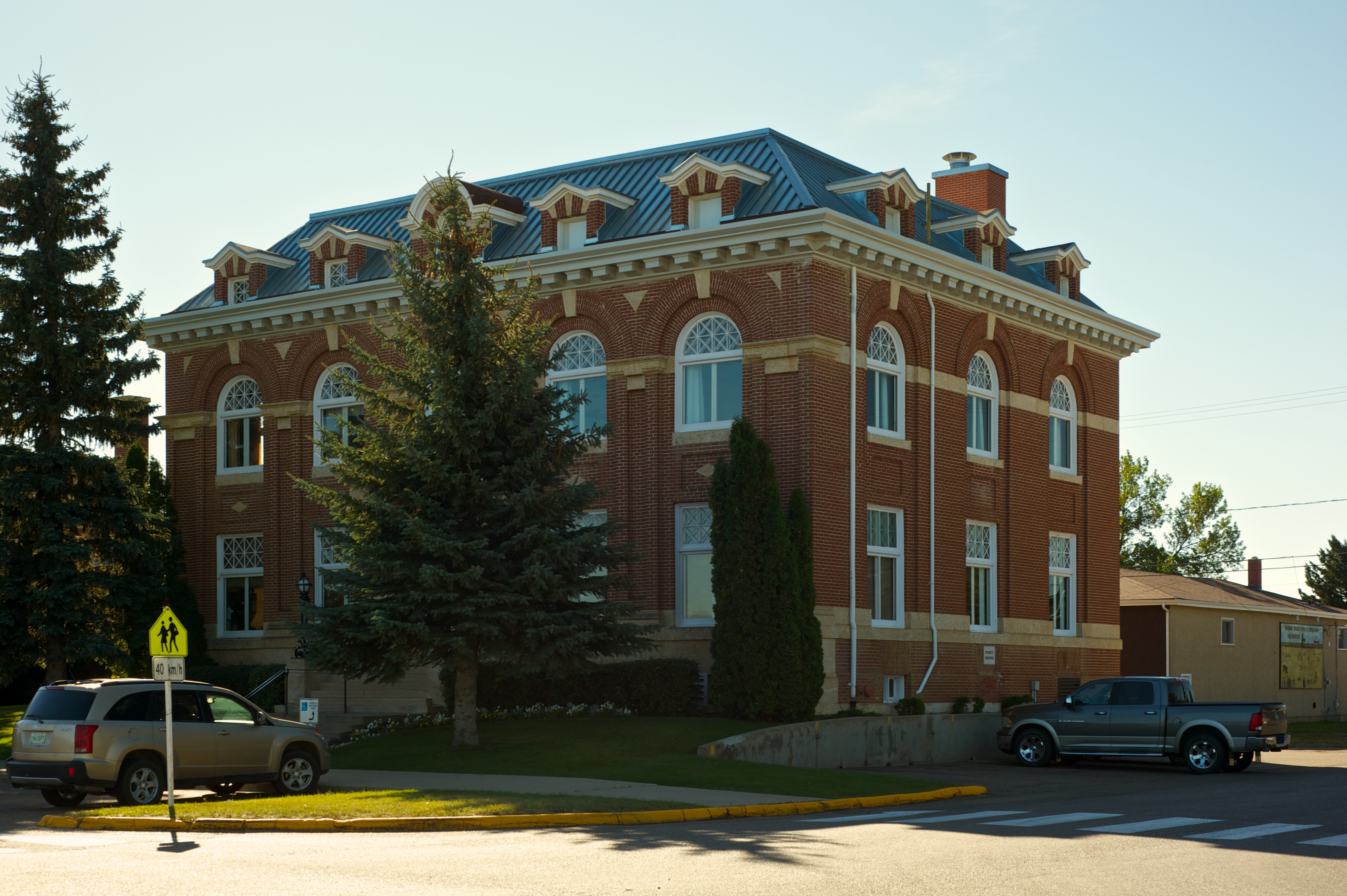 The courthouse in Battleford, Saskatchewan, where Gerald Stanley's trial was held