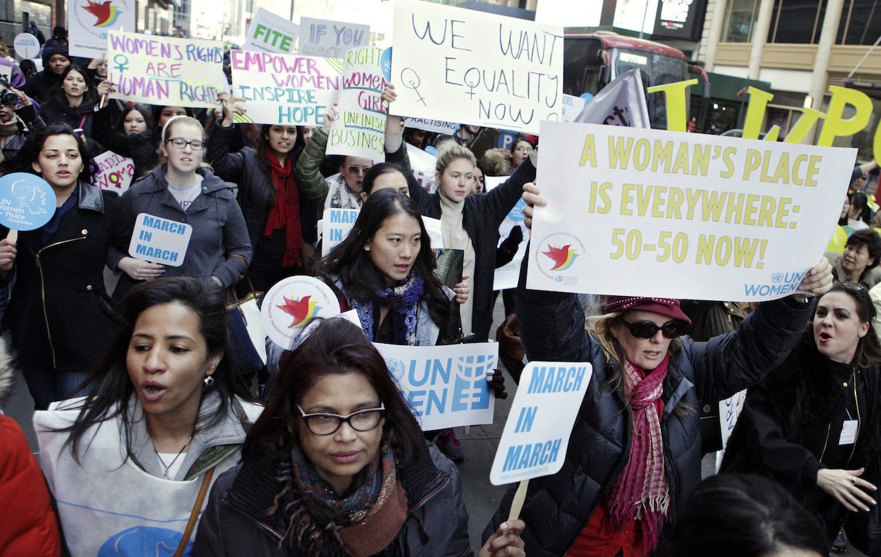Women's Day march in NYC. Photo: J Carrier/UN Women/flickr