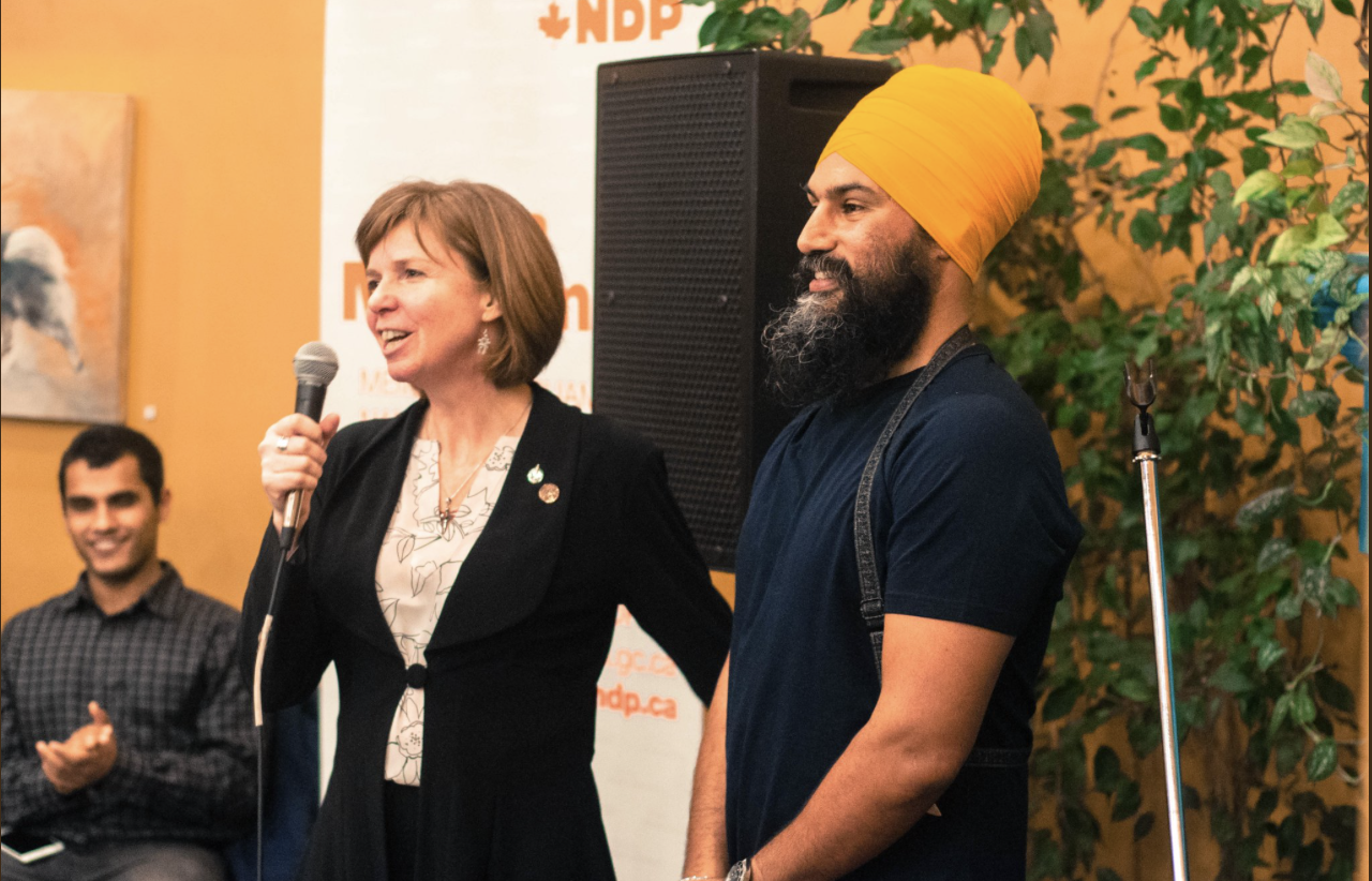 NDP leader Jagmeet Singh during a meet and greet in Nanaimo earlier in March. Photo: Jagmeet Singh/Twitter