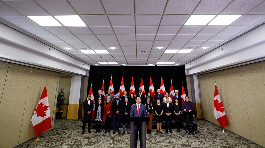 Prime Minister Justin Trudeau holds a media availability following the Cabinet retreat in London, Ontario. PMO Photo by Adam Scotti