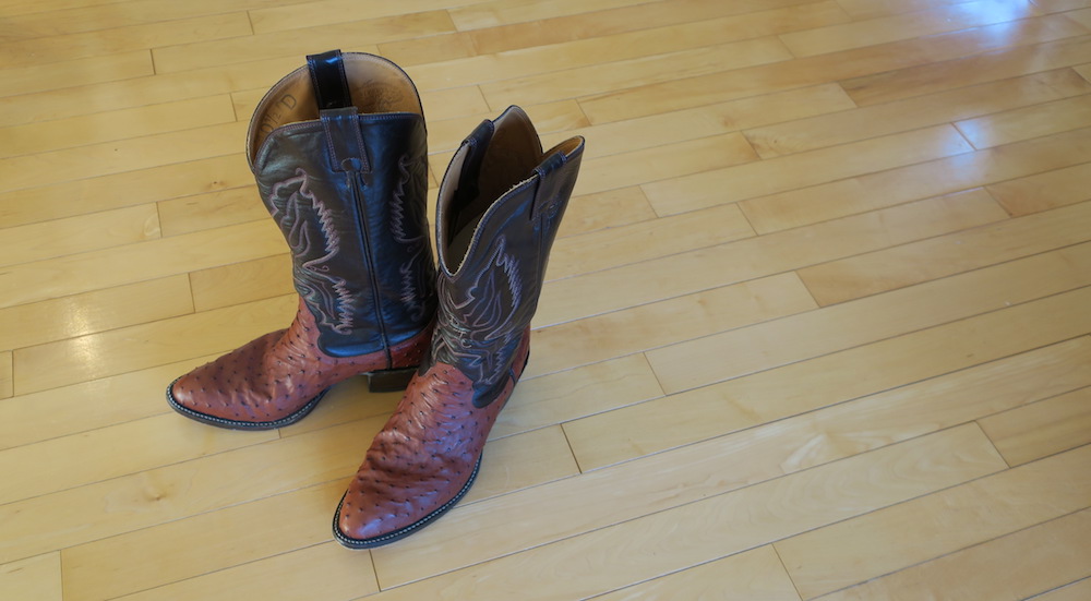 The author’s favourite boots, handmade by the Alberta Boot Company of Calgary. Photo: David J. Climenhaga