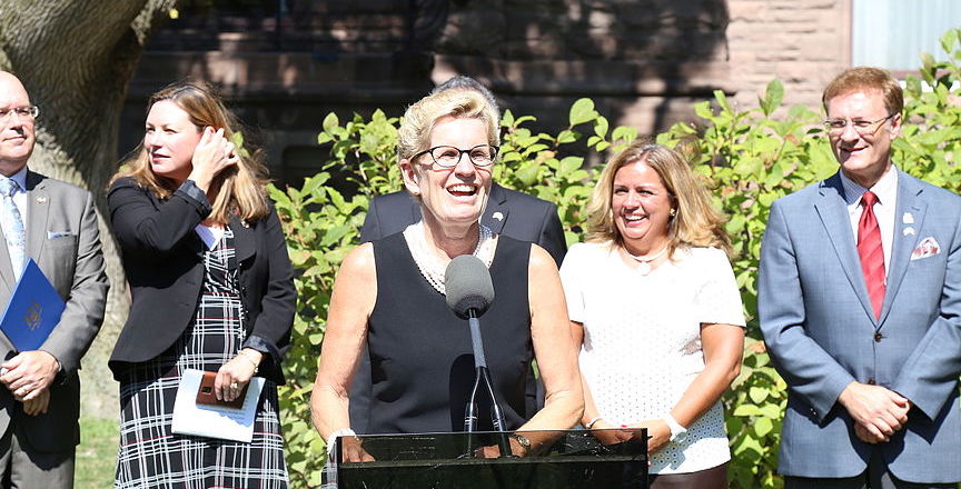 Premier of Ontario Kathleen Wynne, Minister of Tourism, Culture and Sport Michael Coteau, MPP Bob Delaney, MPP Cristina Martins. Image: Wikimedia Commons