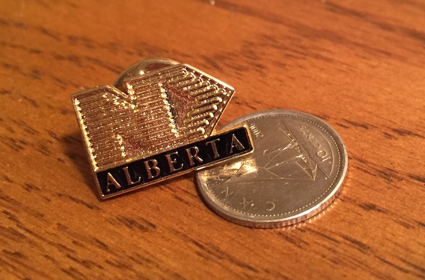 ND lapel pin. Photo: David J. Climenhaga