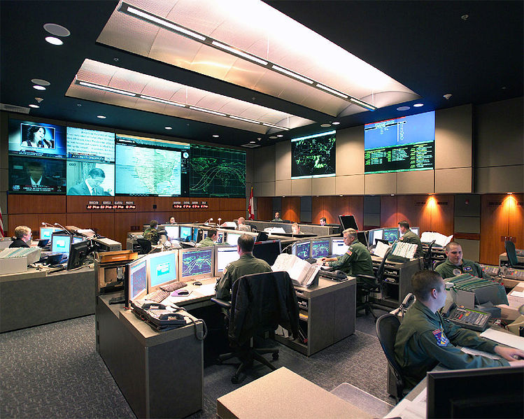 The NORAD command centre in Colorado