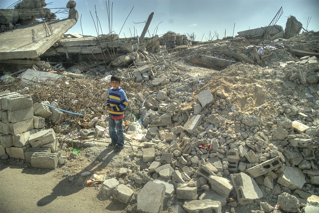 Image from Wikimedia commons https://commons.wikimedia.org/wiki/File:Destruction_of_Gaza_1.jpg