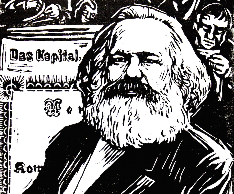 Image of Karl Marx by graphic artist Robert Diedrichs/Wikimedia Commons