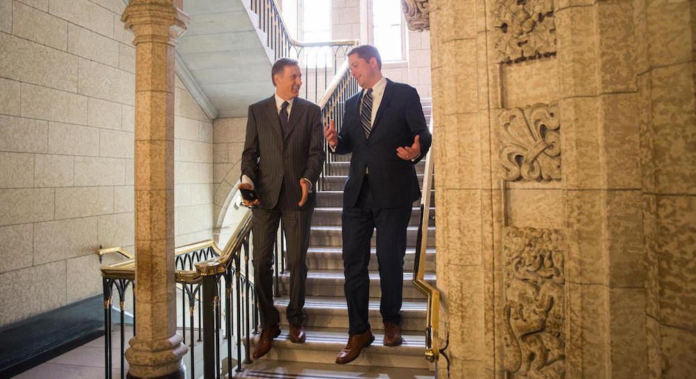 Maxime Bernier, at left, and his leader Andrew Scheer in happier times (Photo: Andrew Scheer/Flickr)