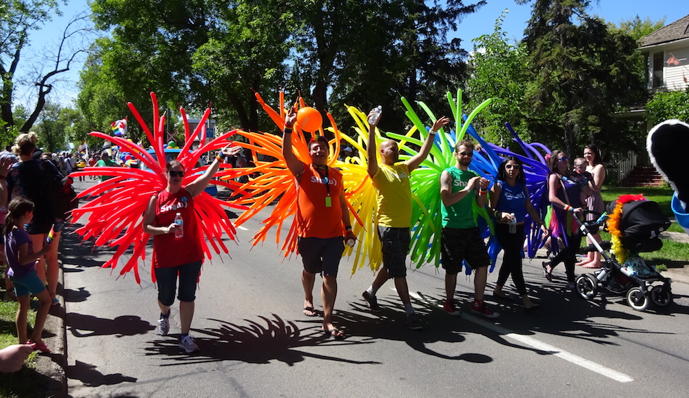 A scene from the 2016 Edmonton Pride Parade (Photo: David J. Climenhaga)
