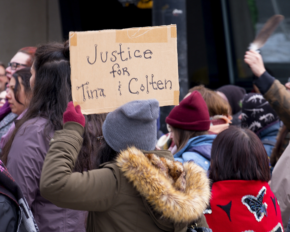 Justice For Tina Fontaine and Colten Boushie. Photo: Memaxmarz/Flickr