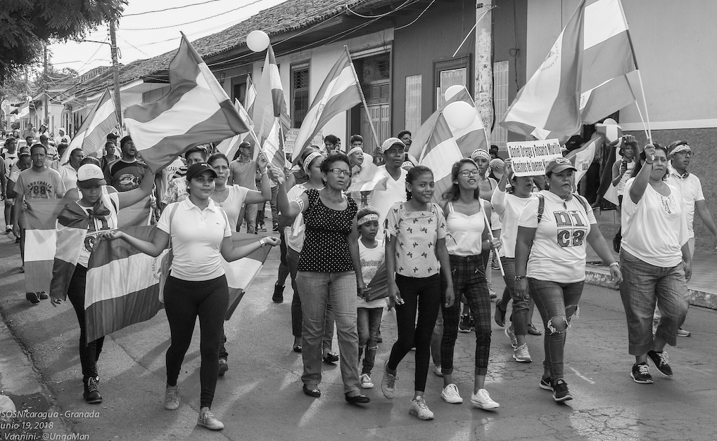 People protest in Nicaragua. Photo: Julio Vannini/Flickr