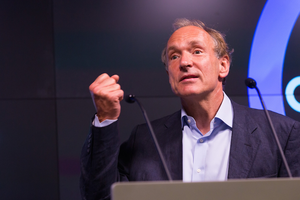 Sir Tim Berners-Lee at Open Data Awards 2015. Photo: Open Data Institute Knowledge for Everyone/Flickr