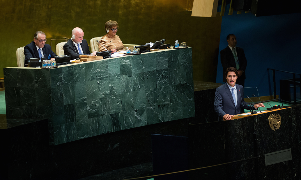 Prime Minister Justin Trudeau attends the UN General Assembly in New York. Photo: Adam Scotti/PMO