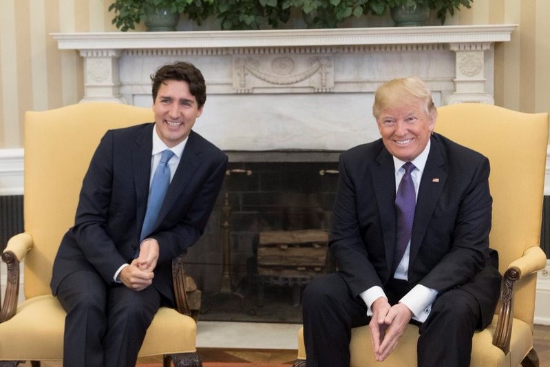 U.S. President Donald Trump meeting with Canadian Prime Minister Justin Trudeau at the White House. Photo: @WhiteHouse on Twitter/Wikimedia Commons