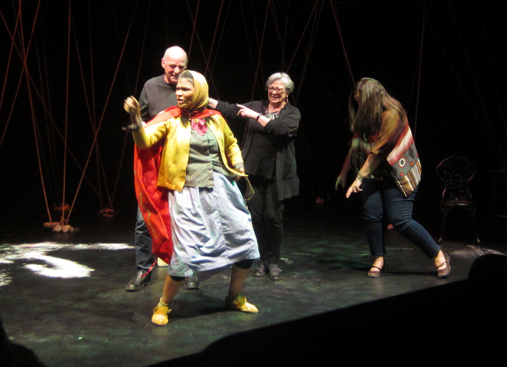 Michelle Thrush's Inner Elder leads the dancing. Image: Penney Kome