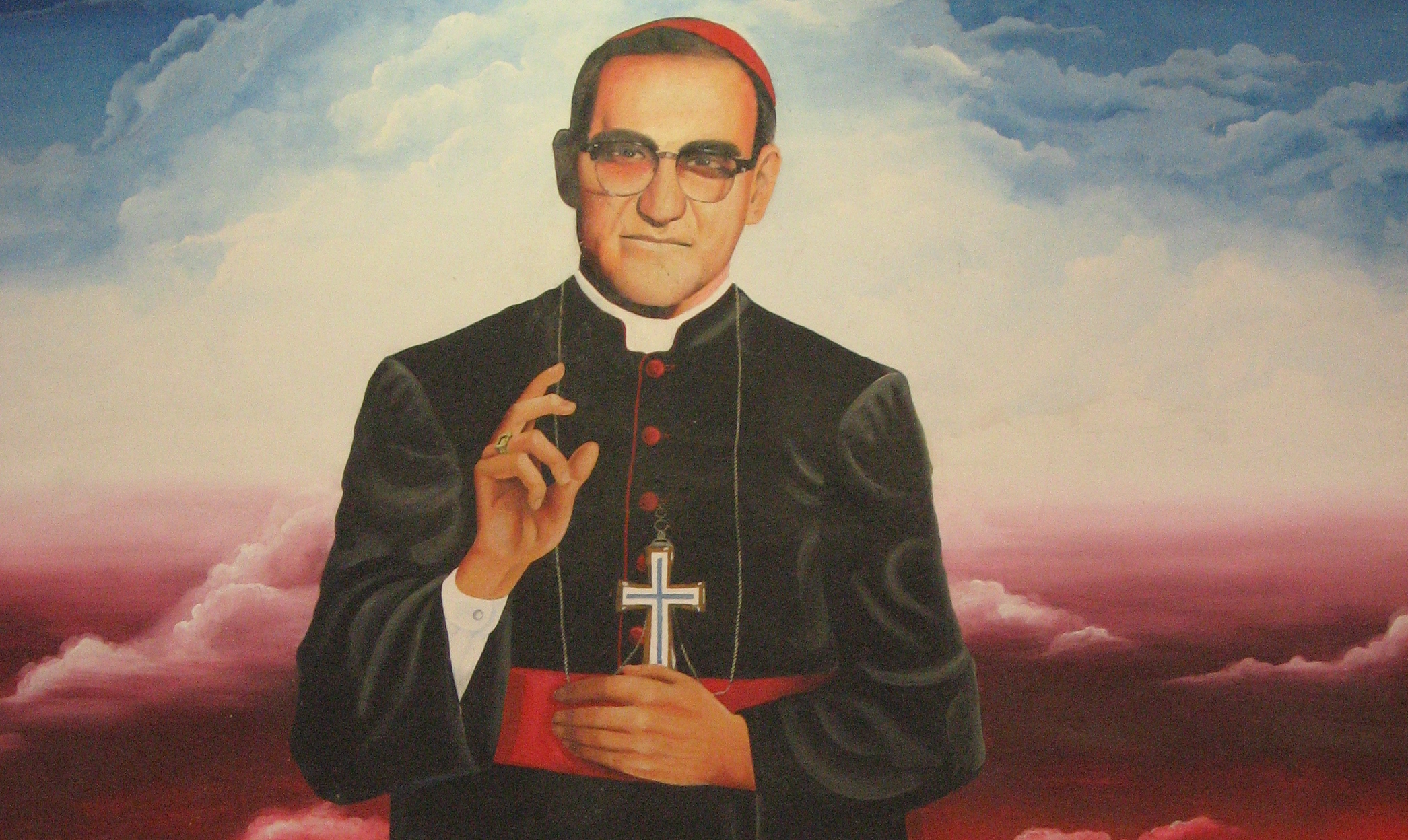 Mural depicting Archbishop Óscar Romero. Photo: Douglas Radamez Barahona/Wikimedia Commons