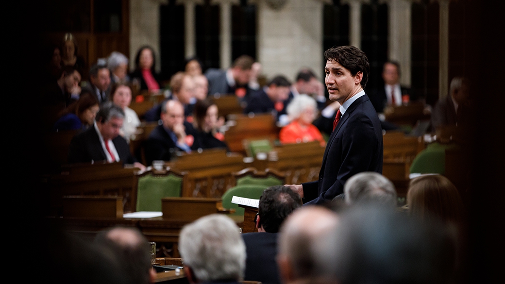 Trudeau in House of Commons.