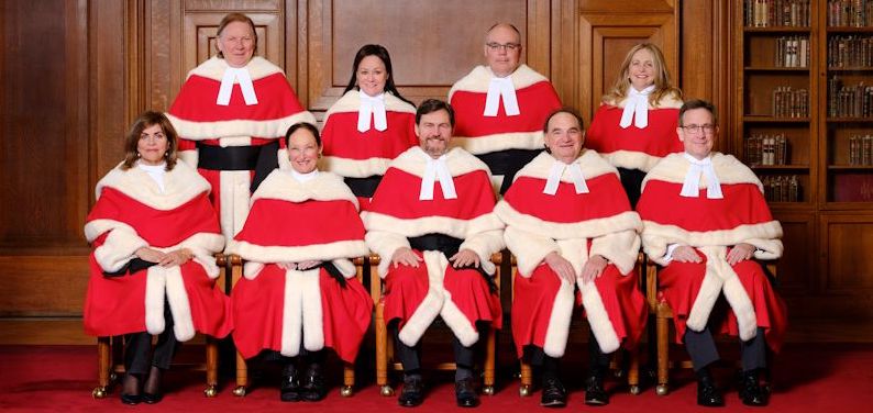 Members of the Canadian Supreme Court.