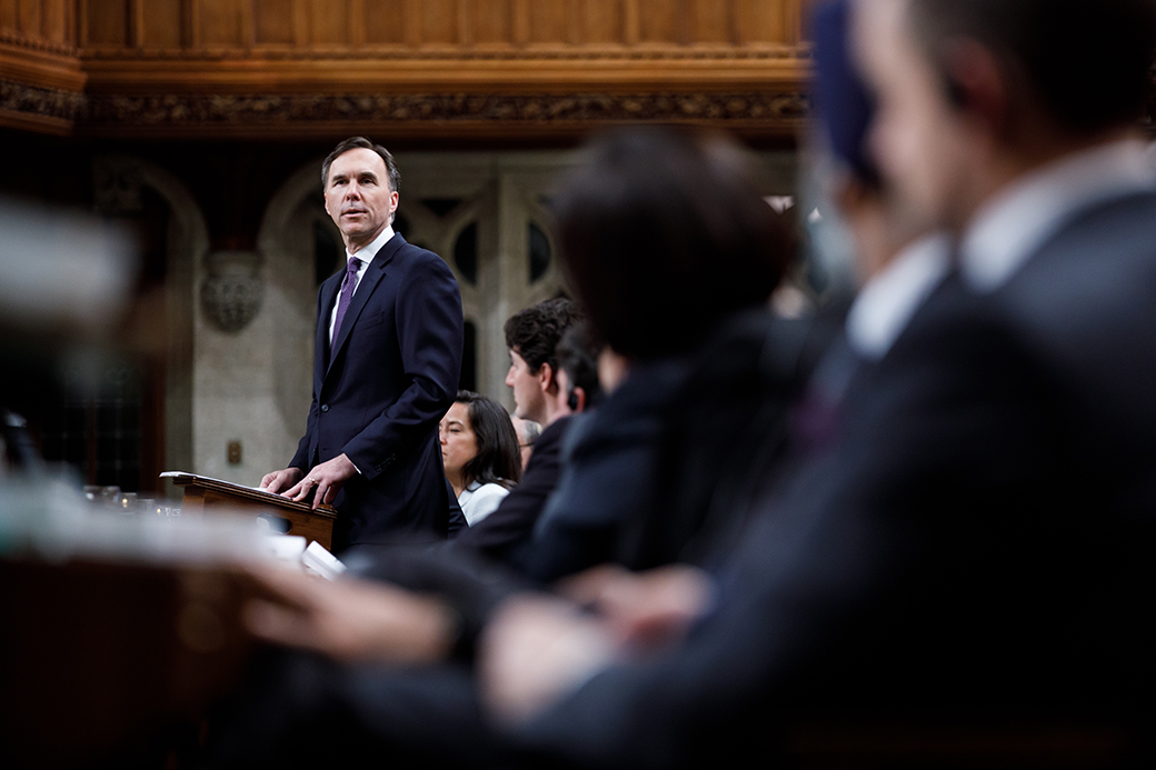 Finance Minister Bill Morneau in the House of Commons. Photo: Adam Scotti/PMO