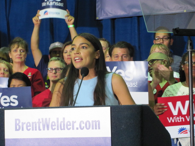 Alexandria Ocasio-Cortez at the Reardon Convention Center in Kansas City, on July 20, 2018. Photo: Mark Dillman/Wikimedia Commons