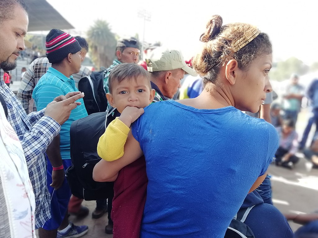 People in migrant caravan, Mexico City. Photo: Wotancito/Wikimedia Commons