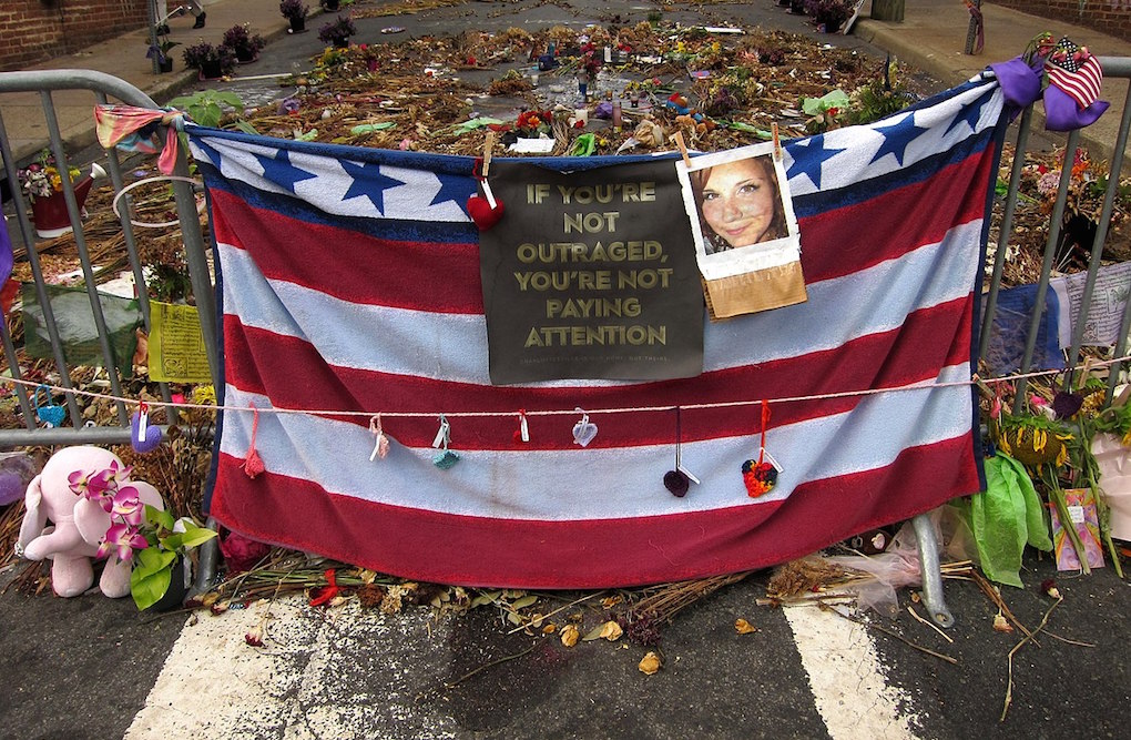 Memorial for Heather Heyer on 4th Street SE in Charlottesville, Virginia. Photo: AgnosticPreachersKid/Wikimedia Commons