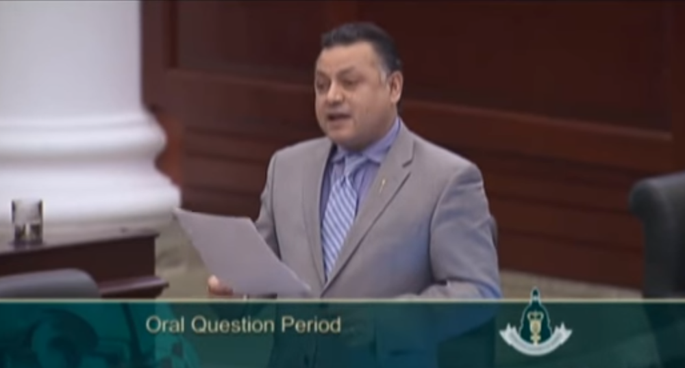 Prab Gill asking a question in Question Period … although not Thursday’s Question Period.