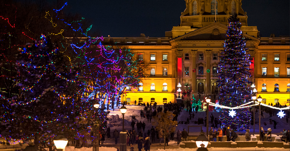 Christmas at the Alberta Legislature, not a separatist in sight. Photo: Government of Alberta