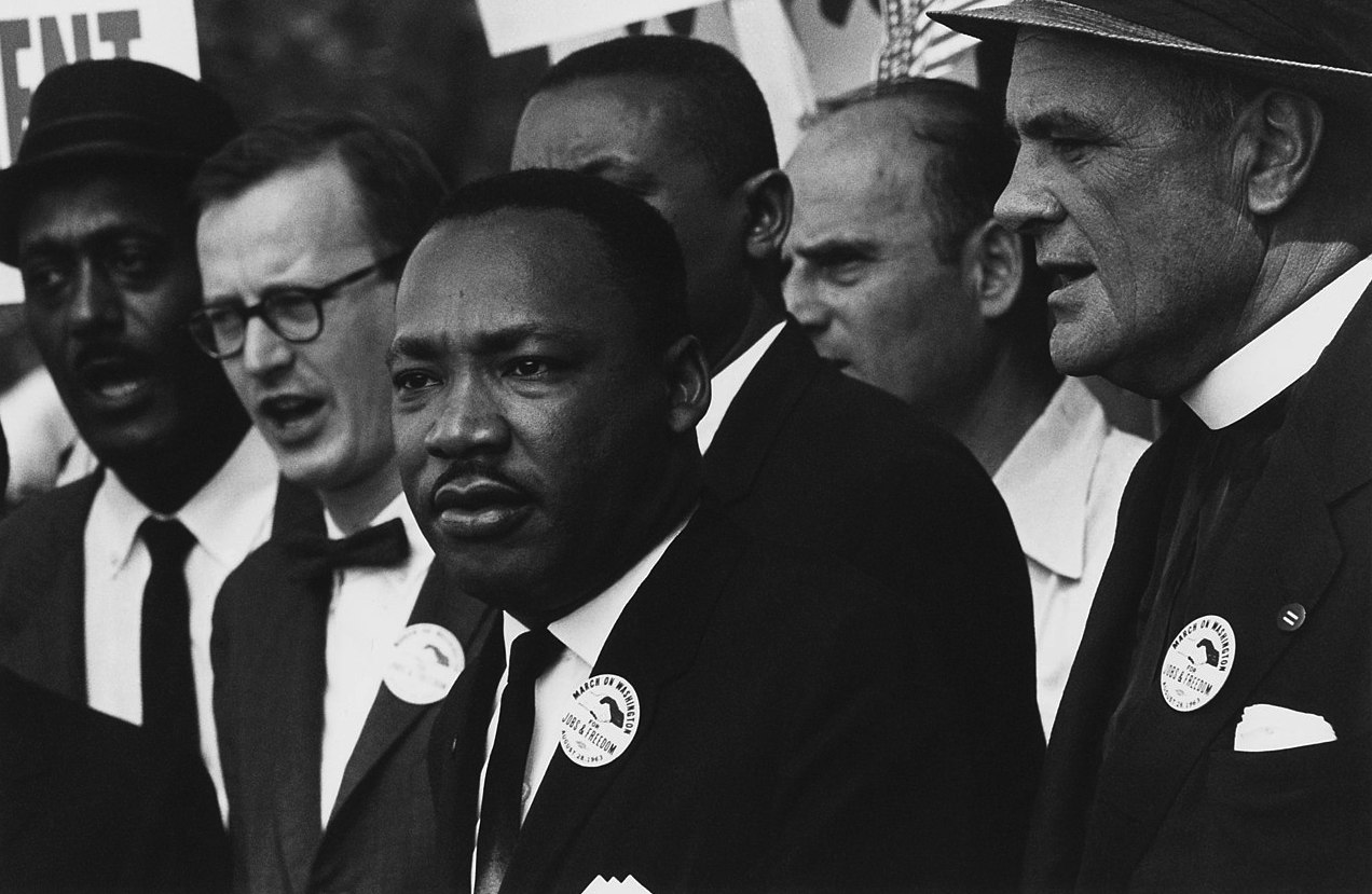 Civil Rights March on Washington, D.C. (Dr. Martin Luther King, Jr. and Mathew Ahmann in a crowd) Photo: U.S. National Archives and Records Administration/Wikimedia Commons